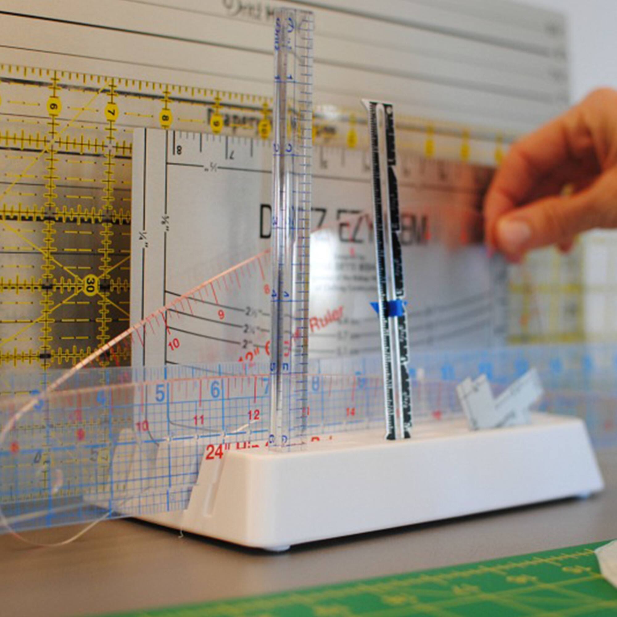 Dritz® White Plastic Ruler & Template Stand